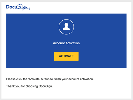 Account Activation Notification Example