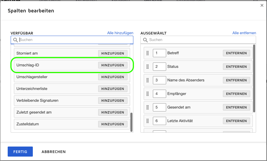 Wo finde ich die Umschlag-ID? | DocuSign-Supportcenter