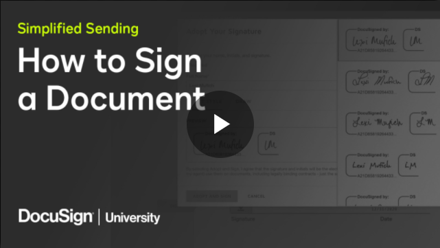 Play Video: How to Sign a Document