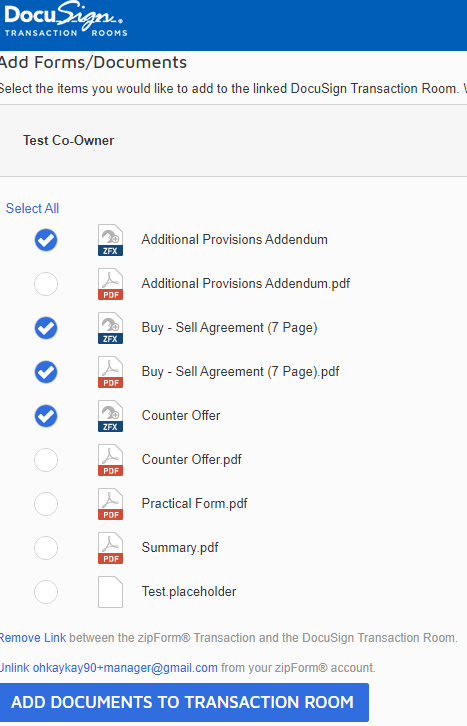 Exporting Documents From Zipform Docusign Rooms For Real