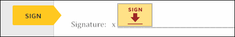 Start the signing process: Click the START tag on the left to begin the signing process. You are taken to the first tag requiring your action.