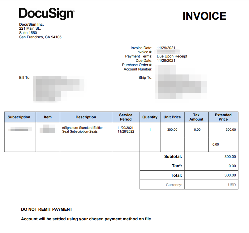 Understanding Your Docusign Invoice For Web Plans