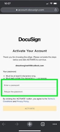 Docusign Account activation steps and FAQ