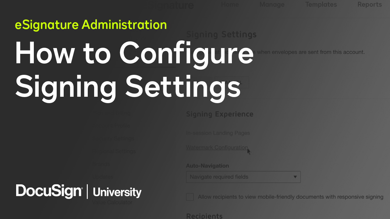 Video: How to Configure Signing Settings