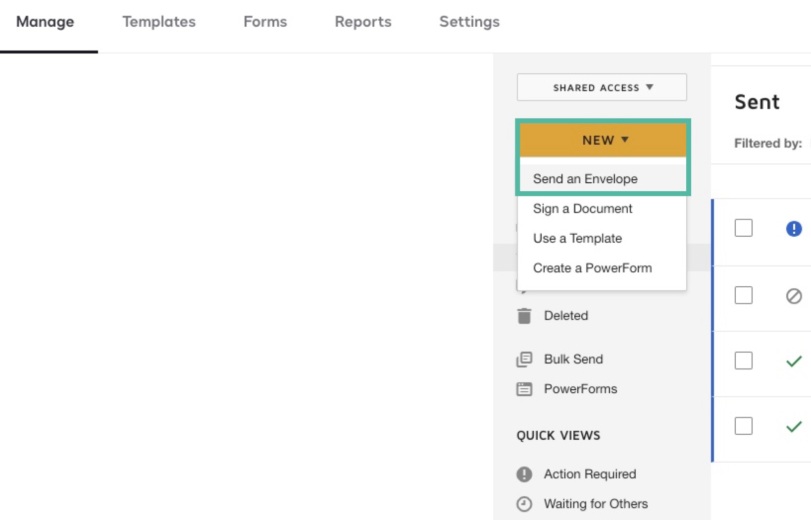 Apply multiple templates to the same envelope