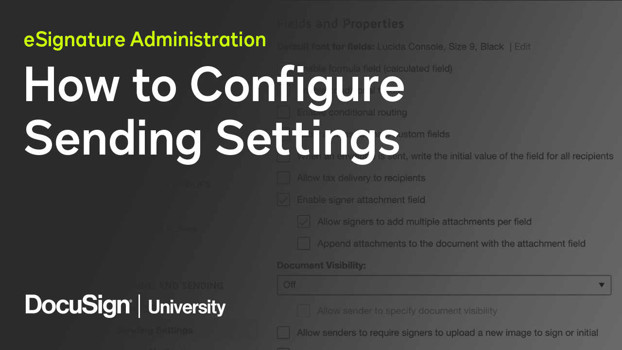 Video: How to Configure Sending Settings Video