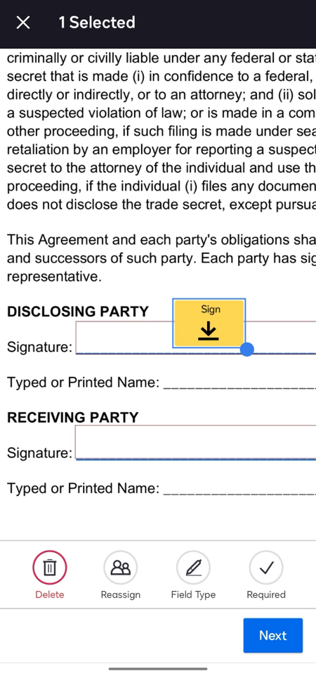 Sign and Return a Document with the Docusign Mobile App for Android