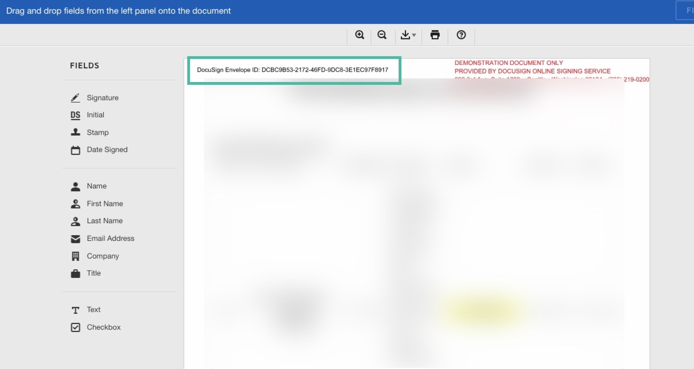 Locate a Docusign envelope ID