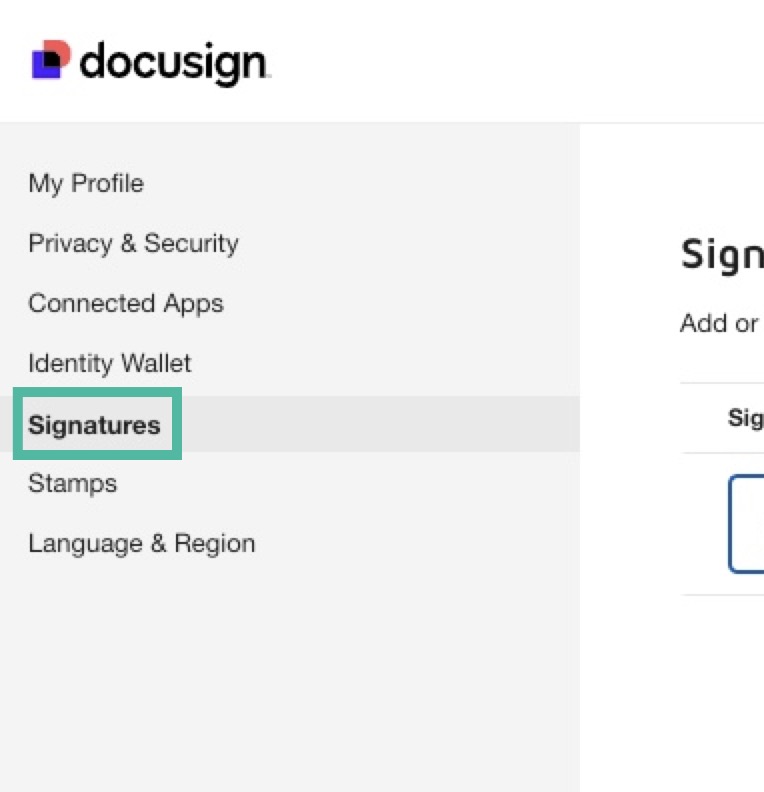 Change your signature or adopt a custom signature