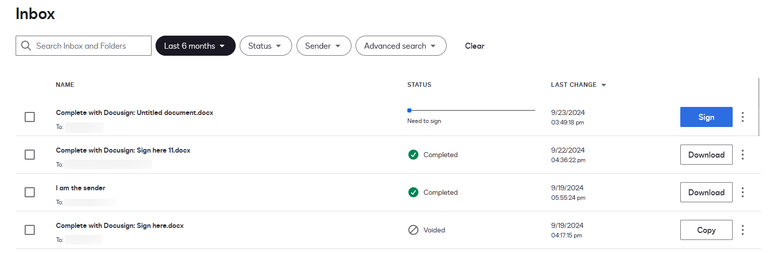 Why are envelopes missing from my inbox?