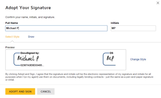 how do you sign using docusign