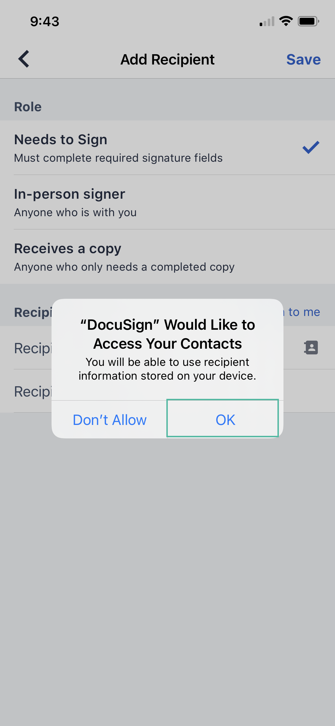 InPerson Signing with the DocuSign Mobile App for iOS (iPad, iPhone