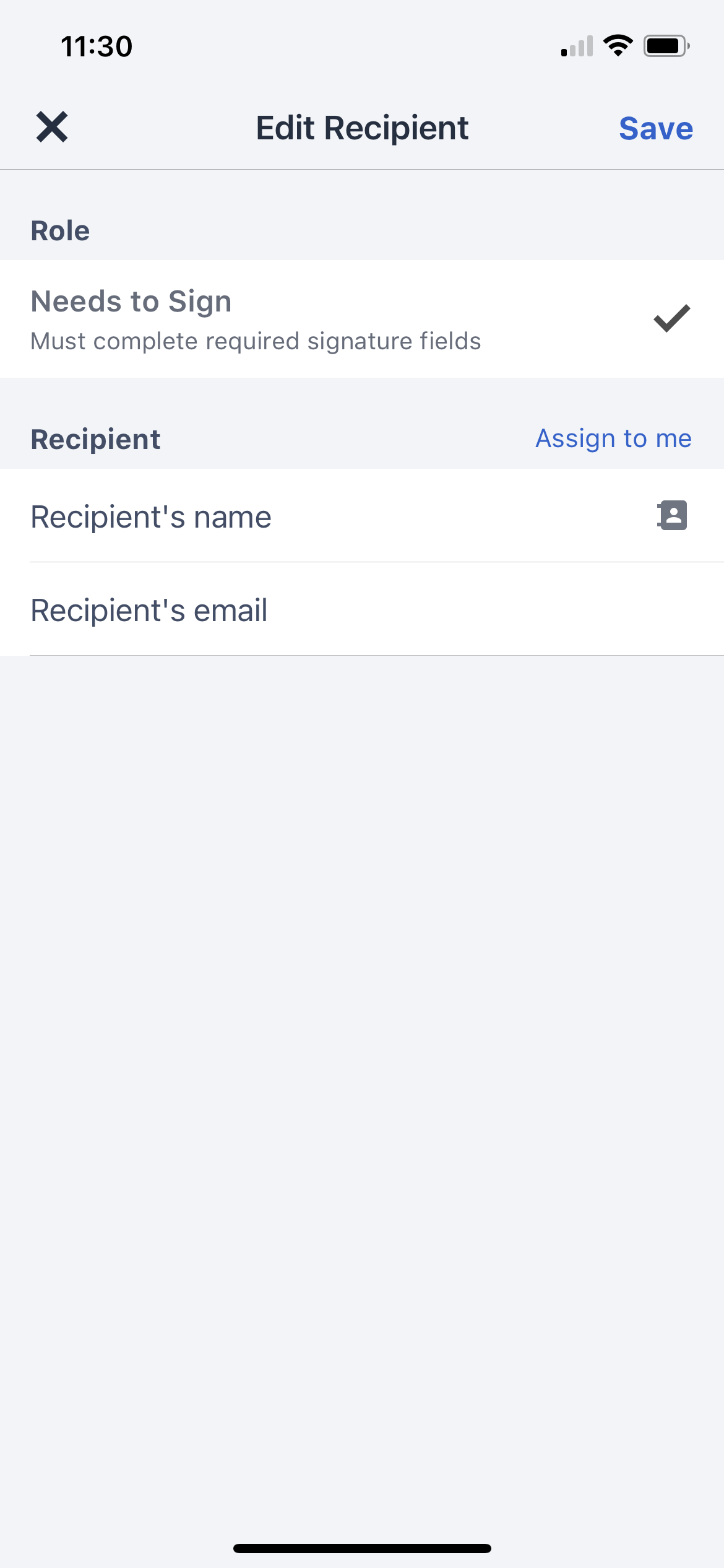 Access Templates in the DocuSign Mobile App for iOS (iPad, iPhone, iPod