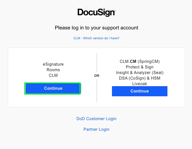How do I open a case in the DocuSign Support Center?
