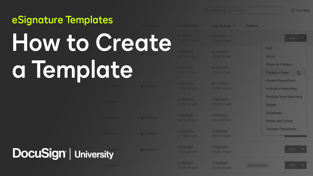 Create a template