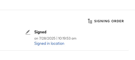 Why does Docusign request my location information when signing a document?