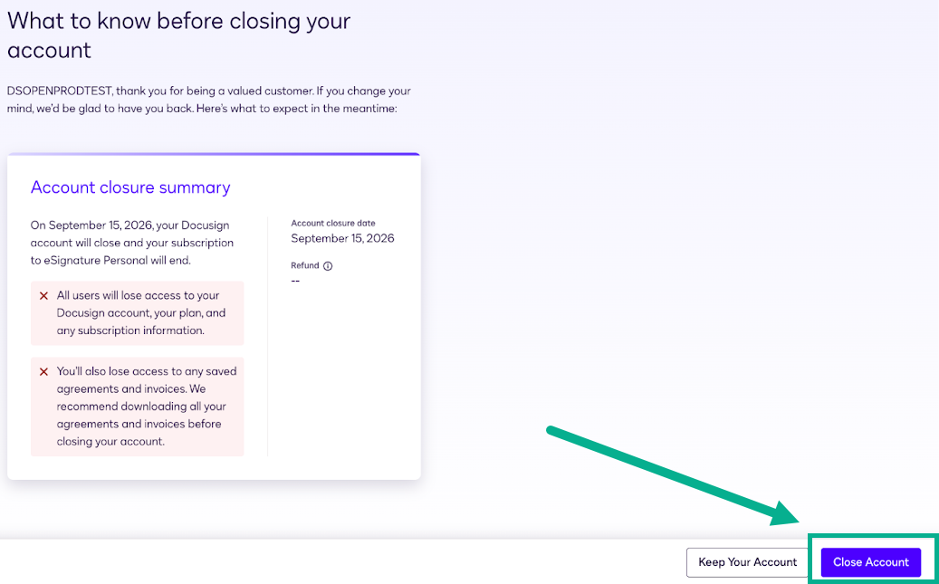 Cancel Your Subscription or Close your Docusign Account | Legacy and ...